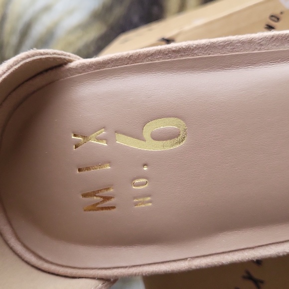 Mix No. 6 Nude Microsuede Wedge Bling Sandals 10M New in Box - Picture 8 of 11